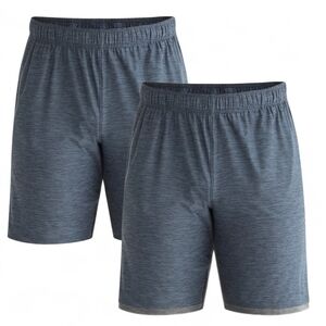 Athletic Works Men's Heathered Navy Performance Shorts